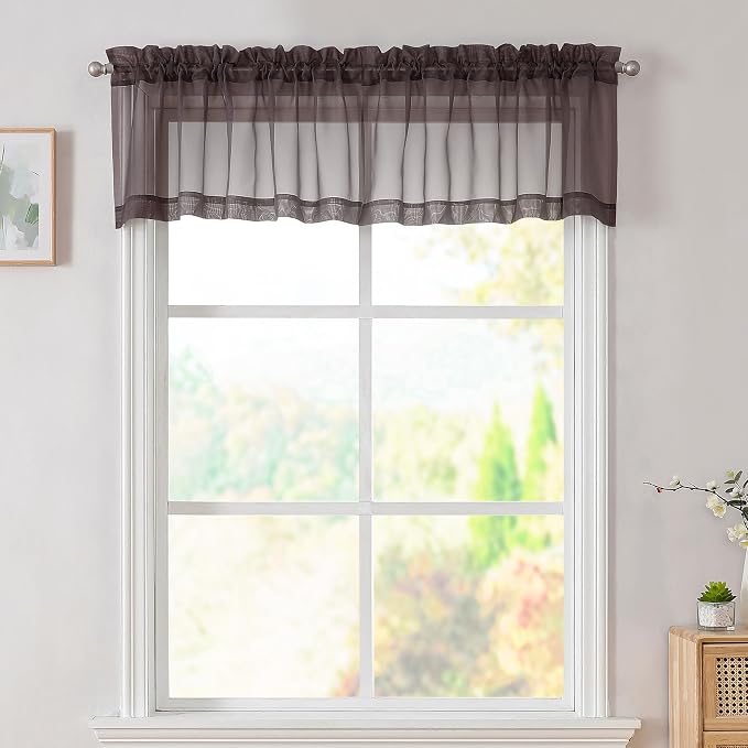 Simplebrand Chocolate Valances 14 Inches Long by Simplebrand