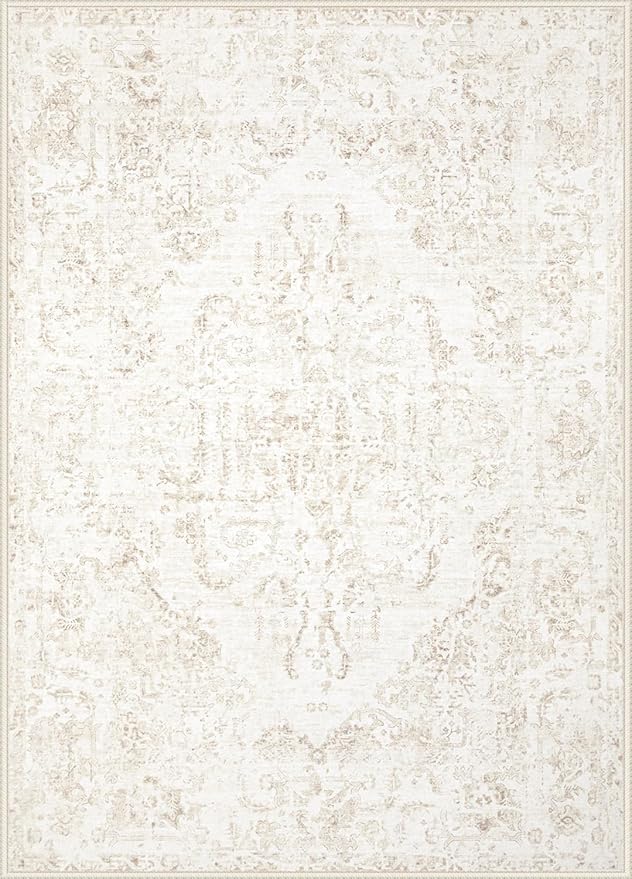 8x10 Area Rugs for Living Room: Washable Rug Vintage Large Rugs Soft Non Slip - Image 8