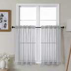 Gwine Light Grey Sheer Curtains by Gwine