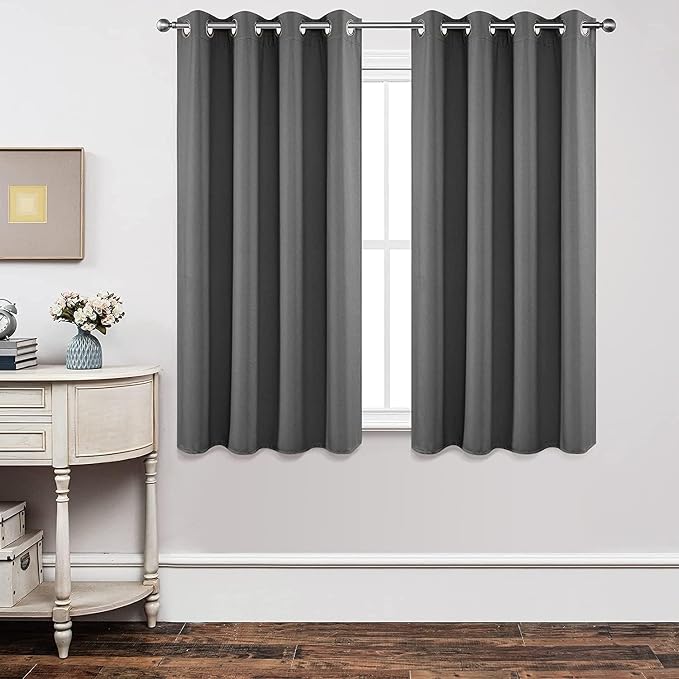 Joydeco Blackout Curtains 45 inch Length 2 Panels Set, Thermal Insulated Long by JOYDECO