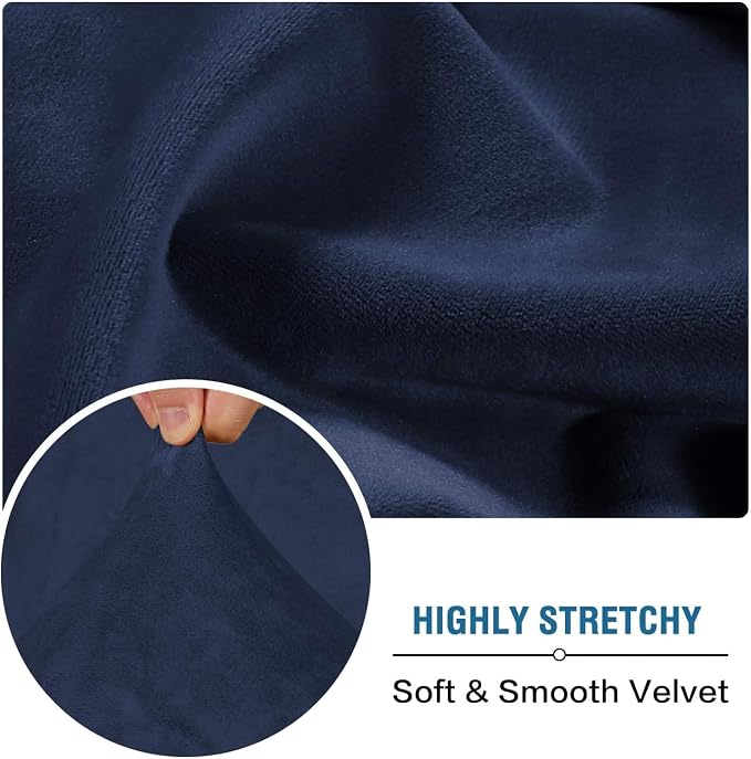 H.VERSAILTEX Velvet Stretch Individual Couch Cushion Cover Plush Slipcover - Image 5