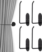 4 pcs Curtain tiebacks Hooks Screw-in, Curtain holdbacks Wall Mounted, Curtain by Hoousuper