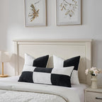 Fancy Homi Set of 2 Black White Decorative Throw Pillow Covers 18x18 Inch - Image 5