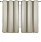 LEMOMO Light Beige Thermal Blackout Curtains/42 x 63 Inch/Set of 2 Panels Room - Image 2