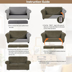 WEERRW Velvet Couch Covers for 2 Cushion Couch Sofa - Image 6