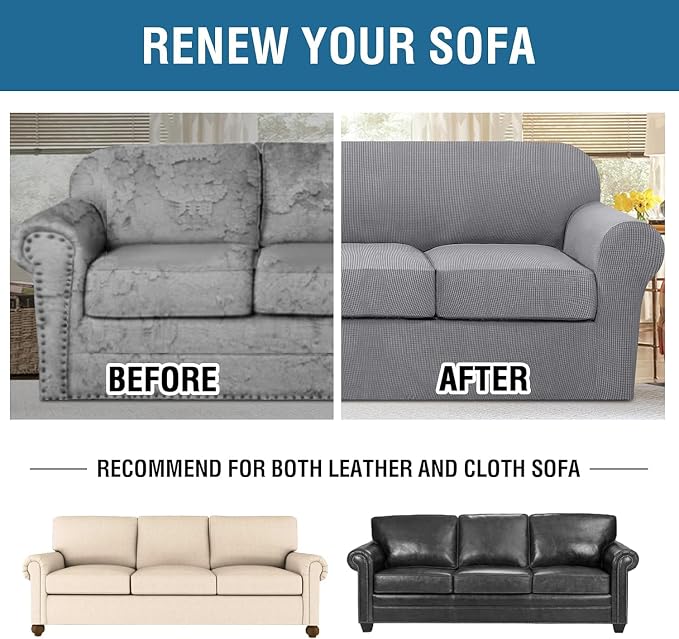 H.VERSAILTEX 4 Piece Stretch Sofa Covers - Image 7