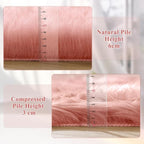 ORINOVA Pink Faux Sheepskin Fluffy Fur Rugs - Image 4