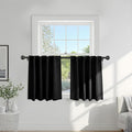 PONY DANCE Black Short Curtains by PONYDANCE