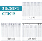 RYB HOME White Curtains Sheer - Image 4