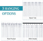 RYB HOME White Curtains Sheer - Image 4