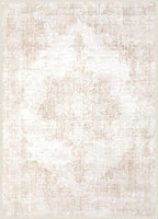 Area Rugs 8x10 Vintage Rug: Large Washable Living Room Rug Retro Medallion - Image 9