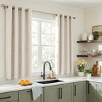100% Blackout Shield Linen Blackout Curtains - Image 2