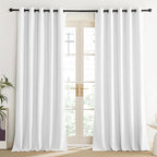 NICETOWN 100% Absolutely Blackout Linen Curtains - Image 2