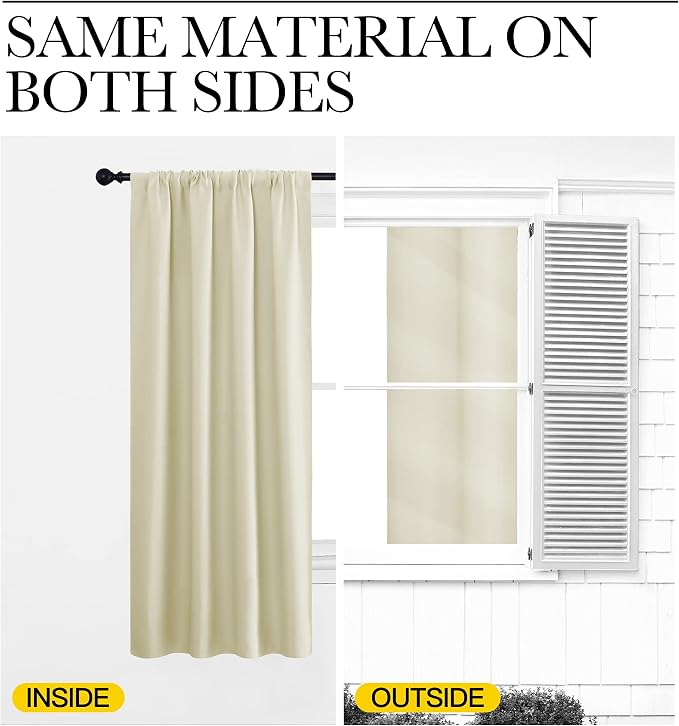 NICETOWN Bedroom Curtains for Kids Room, Window Treatment Thermal Insulated - Image 6