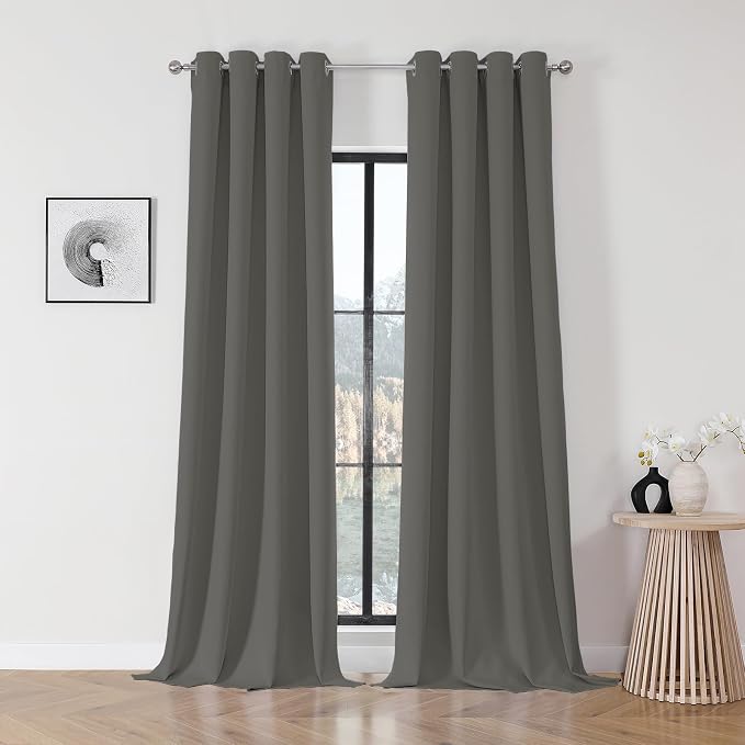 Joydeco Blackout Curtains 108 Inch Length 2 Panels Set, Thermal Insulated Long by JOYDECO