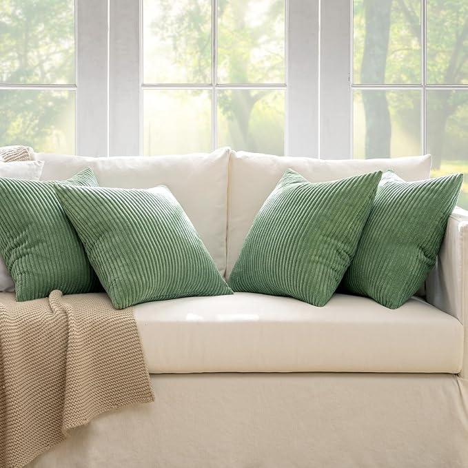 MIULEE Boho Farmhouse Throw Pillow Covers 18x18 Inch Set of 4 Mordern Nordic - Image 5