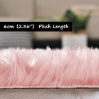 Goolela Pink Fluffy Fuzzy Rug for Girls Bedroom 3x5 Faux Fur Rug Furry Shag - Image 4