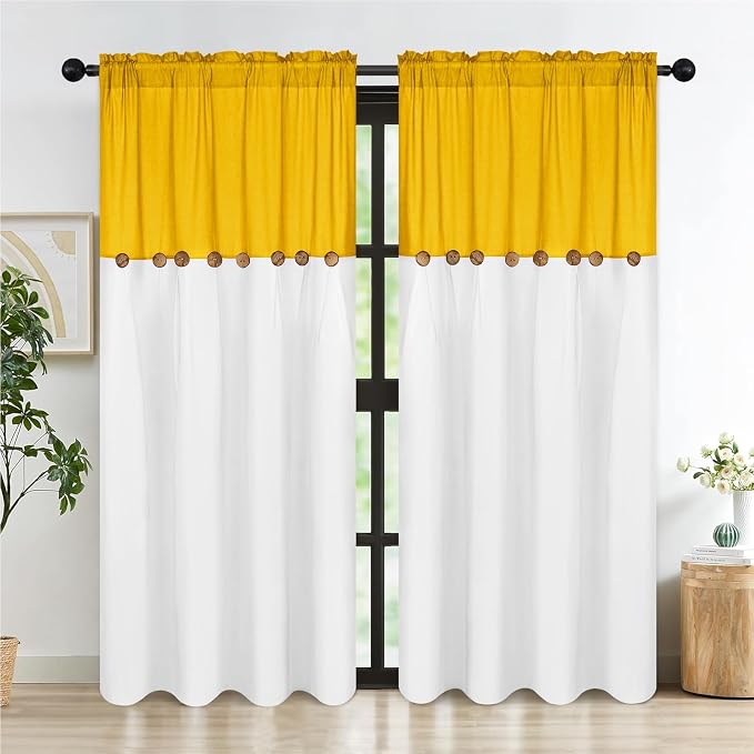FRAMICS Farmhouse Cotton Linen Curtains - Image 8