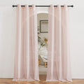 NICETOWN Linen Textured Semi Sheer Bedroom Curtains, Grommet Top Casual 84" by NICETOWN