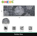 HEBE Hallway Runner Rug 2'x6' Washable Vintage Distressed Area Rugs Non Slip - Image 2