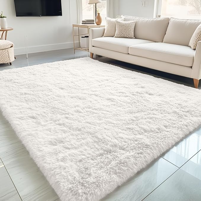 OLANLY 5x6 Area Rugs for Living Room Bedroom, Machine Washable Soft Fluffy by OLANLY