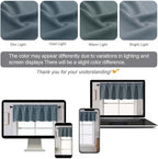 Chyhomenyc Stone Blue Valances for Window, Room Darkening Short Curtains for - Image 8