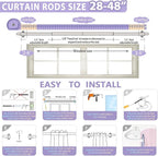 TVWOO Wrap Around Curtain Rods, 5/8 Inch Adjustable Blackout Curtain Rod Set - Image 3
