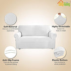 Easy-Going Stretch 4 Seater Sofa Slipcover 1-Piece Sofa Cover Furniture - Image 4