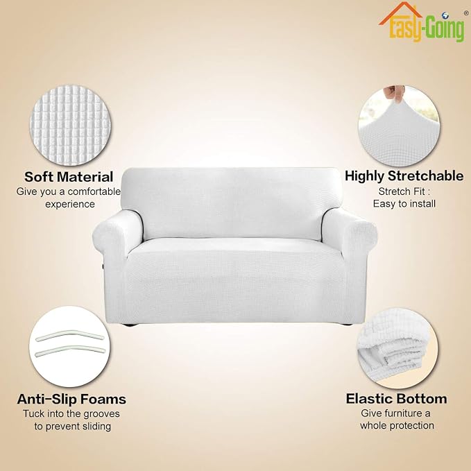 Easy-Going Stretch Sofa Slipcover 1-Piece Sofa Cover Furniture Protector Couch - Image 3