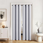 MIULEE Blackout Door Curtain Set of 2, 34 x 80 Inch Greyish White Thermal by MIULEE