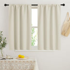 RYB HOME Short Curtains for Bedroom, Room Darkening Insulated Summer Heat Light by RYBHOME