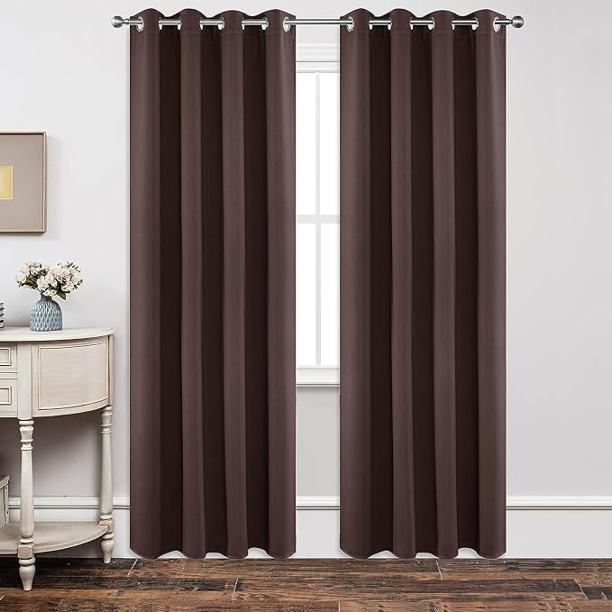 Joydeco Blackout Curtains 84 inches Long 2 Panels Set, Thermal Insulated Long by JOYDECO