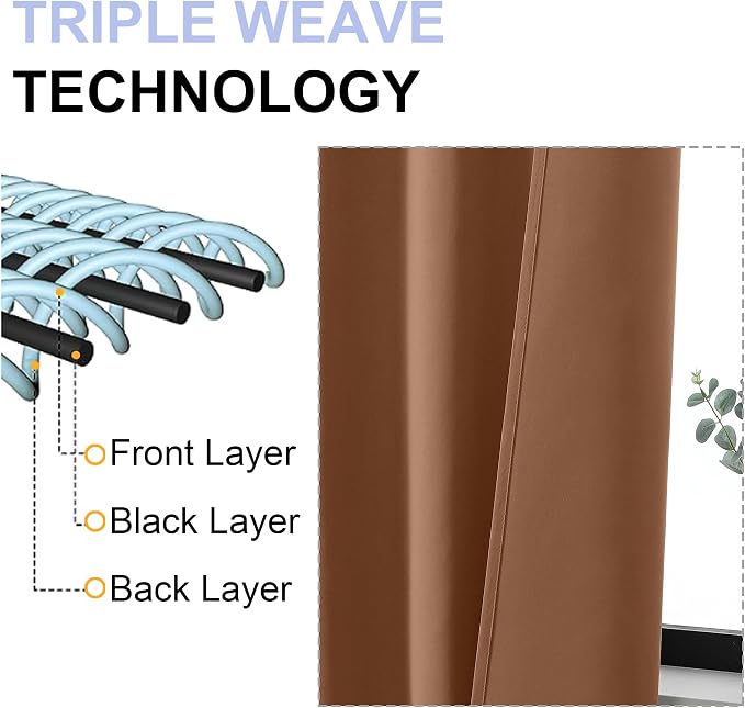 Simplebrand Ava Sun Baked Short Blackout Curtains - Image 4