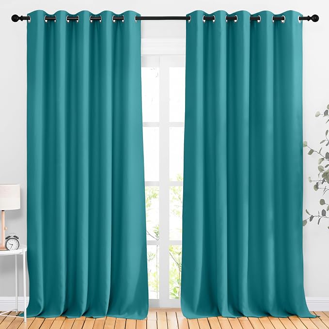 NICETOWN Peacock Teal Blackout Curtains & Drapes by NICETOWN