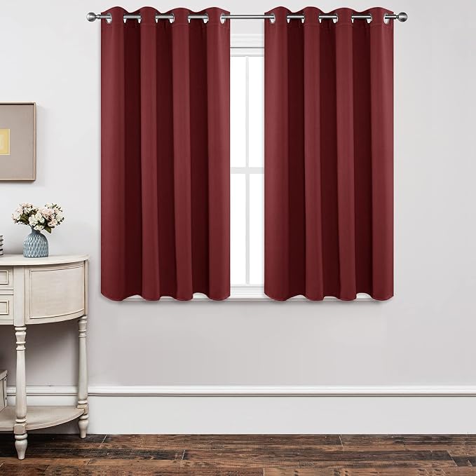 Joydeco Blackout Curtains 45 Inch Length 2 Panels Set, Thermal Insulated Long by JOYDECO