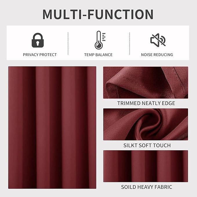 Joydeco Blackout Curtains 90 Inch Length 2 Panels Set, Thermal Insulated Long - Image 4