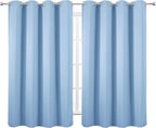 LEMOMO Sky Blue Thermal Blackout Curtains/52 x 54 Inch/Set of 2 Panels Room - Image 2