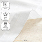 jinchan Sheer Valance Curtain Linen Textured Valance - Image 8