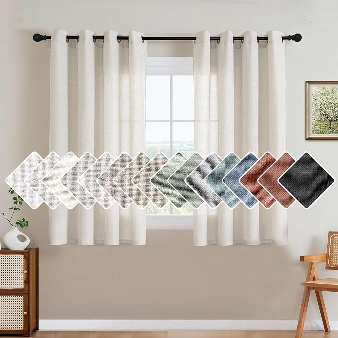 Elegant Natural Linen Blended Energy Efficient Light Filtering Linen Textured by HVERSAILTEX