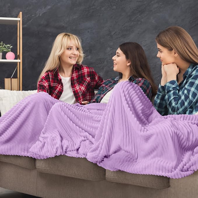 Buryeah 12 Pcs Flannel Throw Blanket Bulk 50 x 60 in Sleepover Blanket Outdoor - Image 4