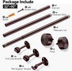 YaFex 2 Pack Heavy Duty Curtain Rods 32-90 Inch, 1 Inch Bronze Adjustable - Image 9