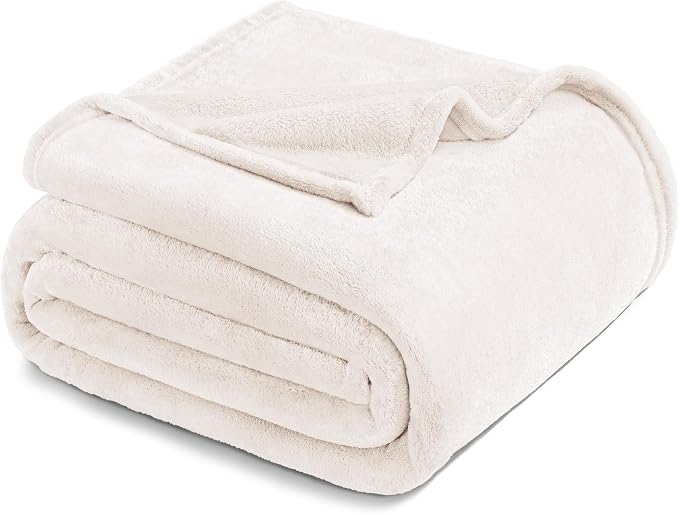 Exclusivo Mezcla Fleece Ivory Throw Blanket - Image 8