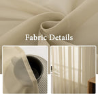 MIULEE Solid Color Sheer Window Curtains Elegant Window Voile - Image 3