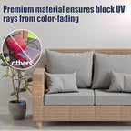 8Pcs Stretch Patio Cushion Covers, Outdoor Couch & Sofa Replacement Slipcovers - Image 3
