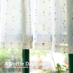 jinchan Valance Curtains for Windows 16 Inch Colorful Mini Pom-Pom Country - Image 6