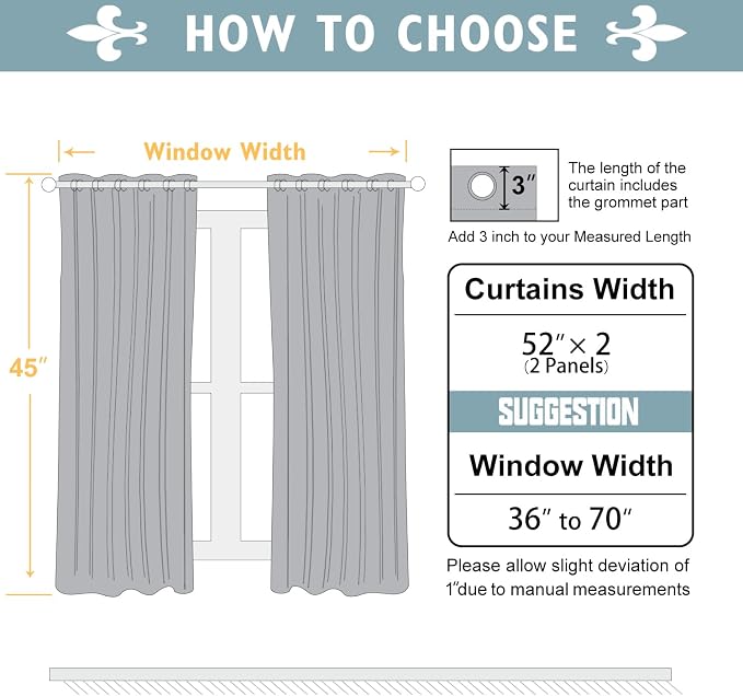 ChrisDowa 100% Blackout Curtains 45 inch Long - Image 6