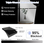 Simplebrand Ava Black Blackout Curtains - Image 2