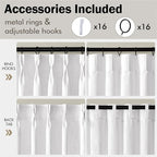 MIULEE Pinch Pleated White Thick Linen Curtains 90 Inches Long 2 Panels - Image 8