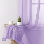 Aiyufeng Light Purple Sheer Curtain Panels Pair Sold 90 Inch Length, Light - Image 6