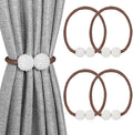 Melaluxe 4 Pack Magnetic Curtain Tiebacks, Decorative Curtain Holdbacks by Melaluxe